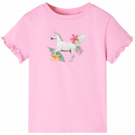 Camiseta infantil de manga corta rosa brillante 104 de , Camisetas para niños - Ref: Foro24-10680, Precio: 9,99 €, Descuento: %