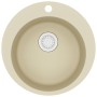 Fregadero de cocina de granito con un seno redondo beige de vidaXL, Fregaderos - Ref: Foro24-144864, Precio: 137,24 €, Descue...