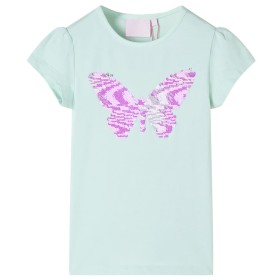 Camiseta infantil de manga casquillo menta claro 92 de , Camisetas para niños - Ref: Foro24-10834, Precio: 9,99 €, Descuento: %