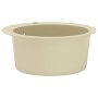 Fregadero de cocina de granito con un seno redondo beige de vidaXL, Fregaderos - Ref: Foro24-144864, Precio: 137,24 €, Descue...