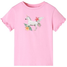 Camiseta infantil de manga corta rosa brillante 128 de , Camisetas para niños - Ref: Foro24-10682, Precio: 9,99 €, Descuento: %