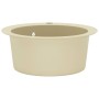 Fregadero de cocina de granito con un seno redondo beige de vidaXL, Fregaderos - Ref: Foro24-144864, Precio: 137,24 €, Descue...