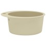 Fregadero de cocina de granito con un seno redondo beige de vidaXL, Fregaderos - Ref: Foro24-144864, Precio: 137,24 €, Descue...