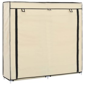 Shoe cabinet with cream fabric cover 115x28x110 cm by vidaXL, Shoe racks and shoe organizers - Ref: Foro24-282433, Price: 36,...