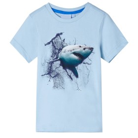 Camiseta infantil azul claro 128 de , Camisetas para niños - Ref: Foro24-11797, Precio: 8,99 €, Descuento: %