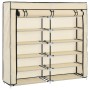 Shoe cabinet with cream fabric cover 115x28x110 cm by vidaXL, Shoe racks and shoe organizers - Ref: Foro24-282433, Price: 41,...