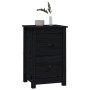 Mesitas de noche 2 uds madera maciza de pino negro 40x35x61,5cm de vidaXL, Mesitas de noche - Ref: Foro24-820955, Precio: 101...