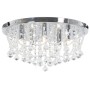 Ceiling lamp with round silver crystals 4 G9 bulbs by vidaXL, Lamps - Ref: Foro24-281583, Price: 94,79 €, Discount: %