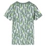 Ecru and dark ivy green children's t-shirt 140 by , Kids T-shirts - Ref: Foro24-11678, Price: 9,99 €, Discount: %