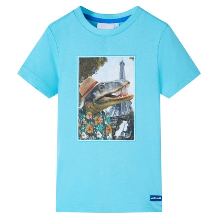 Camiseta infantil aguamarina 128 de , Camisetas para niños - Ref: Foro24-11762, Precio: 7,99 €, Descuento: %