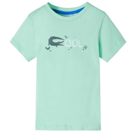 Camiseta infantil de manga corta verde claro 128 de , Camisetas para niños - Ref: Foro24-12092, Precio: 9,99 €, Descuento: %