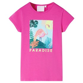 Camiseta infantil rosa oscuro 128 de , Camisetas para niños - Ref: Foro24-11137, Precio: 9,99 €, Descuento: %