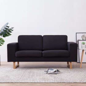 2 seater black fabric sofa by vidaXL, Sofas - Ref: Foro24-281389, Price: 359,99 €, Discount: %