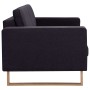 2 seater black fabric sofa by vidaXL, Sofas - Ref: Foro24-281389, Price: 321,01 €, Discount: %