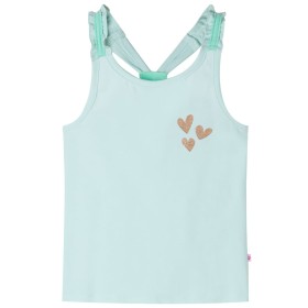 Camiseta de tirantes infantil verde menta claro 128 de , Camisetas para niños - Ref: Foro24-10527, Precio: 9,99 €, Descuento: %