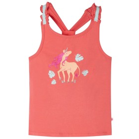 Korallenfarbenes Kinder-Tanktop 104 von , Kinder-T-Shirts - Ref: Foro24-10675, Preis: 9,99 €, Rabatt: %