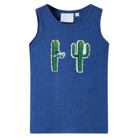 Children's tank top dark blue melange 104 by , Kids T-shirts - Ref: Foro24-12490, Price: 7,99 €, Discount: %