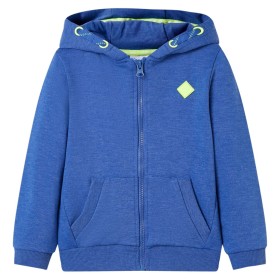 Kinder-Sweatshirt mit Kapuze und Reißverschluss, Blau meliert 140 von , Kinder-T-Shirts - Ref: Foro24-11893, Preis: 17,99 €, ...