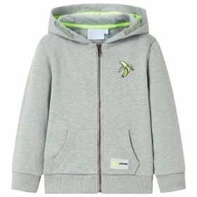 Sudadera infantil con capucha y cremallera caqui claro melange 128 de , Camisetas para niños - Ref: Foro24-11692, Precio: 13,...