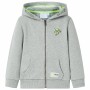 Kinder-Sweatshirt mit Kapuze und Reißverschluss, hellkhaki melange 128 von , Kinder-T-Shirts - Ref: Foro24-11692, Preis: 13,2...