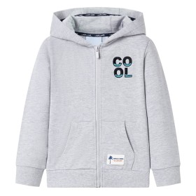 Sudadera infantil con capucha y cremallera gris 116 de , Camisetas para niños - Ref: Foro24-12361, Precio: 12,61 €, Descuento: %