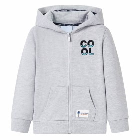 Grauer Kinder-Kapuzenpullover mit Reißverschluss 140 von , Kinder-T-Shirts - Ref: Foro24-12363, Preis: 17,99 €, Rabatt: %