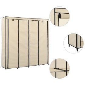 Wardrobe with 4 cream compartments 175x45x170 cm by vidaXL, Wardrobes - Ref: Foro24-282447, Price: 68,12 €, Discount: %