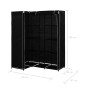 Black corner cabinet 130x87x169 cm by vidaXL, Wardrobes - Ref: Foro24-282449, Price: 54,28 €, Discount: %