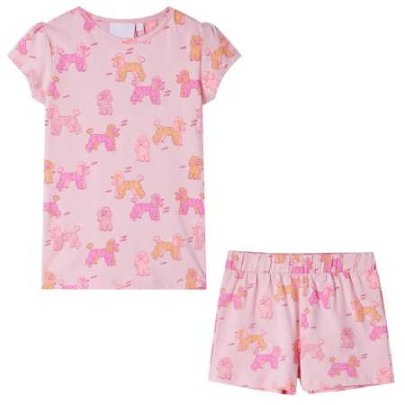 Pijama infantil de manga corta rosa claro 140 de , Pijamas de niños - Ref: Foro24-10443, Precio: 11,29 €, Descuento: %