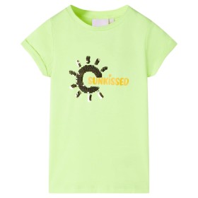 Camiseta infantil amarillo neón 128 de , Camisetas para niños - Ref: Foro24-11177, Precio: 9,99 €, Descuento: %