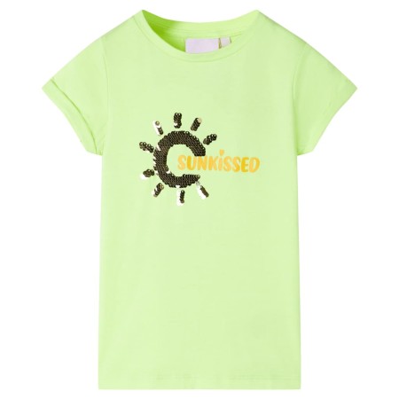 Camiseta infantil amarillo neón 104 de , Camisetas para niños - Ref: Foro24-11175, Precio: 9,12 €, Descuento: %