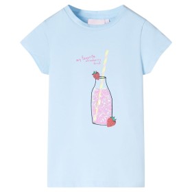 Camiseta infantil azul suave 140 de , Camisetas para niños - Ref: Foro24-11273, Precio: 9,99 €, Descuento: %