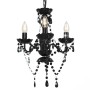 Chandelier with round black beads 3 x E14 by vidaXL, Lamps - Ref: Foro24-281597, Price: 56,17 €, Discount: %