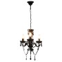 Chandelier with round black beads 3 x E14 by vidaXL, Lamps - Ref: Foro24-281597, Price: 56,17 €, Discount: %