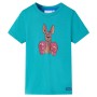 Kurzarm-T-Shirt für Kinder in dunklem Mintgrün 104 von , Kinder-T-Shirts - Ref: Foro24-11870, Preis: 9,35 €, Rabatt: %