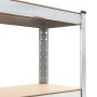 Storage shelving 5 levels plywood and silver steel by vidaXL, Industrial shelving - Ref: Foro24-144271, Price: 45,90 €, Disco...