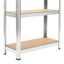 Storage shelving 5 levels plywood and silver steel by vidaXL, Industrial shelving - Ref: Foro24-144271, Price: 45,90 €, Disco...