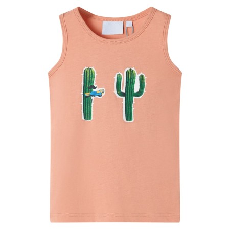 Camiseta de tirantes infantil naranja claro 140 de , Camisetas para niños - Ref: Foro24-12503, Precio: 8,89 €, Descuento: %