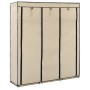 Kleiderschrank mit Fächern und Stangen cremefarbener Stoff 150x45x175 cm von vidaXL, Kleiderschränke - Ref: Foro24-282455, Pr...