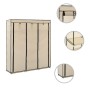 Wardrobe with compartments and cream fabric rods 150x45x175 cm by vidaXL, Wardrobes - Ref: Foro24-282455, Price: 49,46 €, Dis...