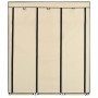 Wardrobe with compartments and cream fabric rods 150x45x175 cm by vidaXL, Wardrobes - Ref: Foro24-282455, Price: 49,46 €, Dis...