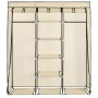 Wardrobe with compartments and cream fabric rods 150x45x175 cm by vidaXL, Wardrobes - Ref: Foro24-282455, Price: 49,46 €, Dis...