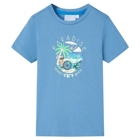 Camiseta infantil azul medio 92 de , Camisetas para niños - Ref: Foro24-12574, Precio: 9,99 €, Descuento: %