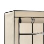 Kleiderschrank mit Fächern und Stangen cremefarbener Stoff 150x45x175 cm von vidaXL, Kleiderschränke - Ref: Foro24-282455, Pr...