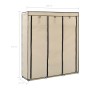 Kleiderschrank mit Fächern und Stangen cremefarbener Stoff 150x45x175 cm von vidaXL, Kleiderschränke - Ref: Foro24-282455, Pr...