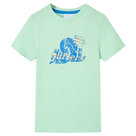 Camiseta infantil verde claro 128 de , Camisetas para niños - Ref: Foro24-12557, Precio: 9,99 €, Descuento: %