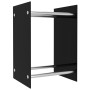 Black glass firewood holder 40x35x60 cm by vidaXL, Firewood bags and holders - Ref: Foro24-282829, Price: 55,94 €, Discount: %