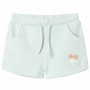 Pantalones cortos infantiles con cordón verde menta claro mixto 140 de , Pantalones de niños - Ref: Foro24-10978, Precio: 10,...