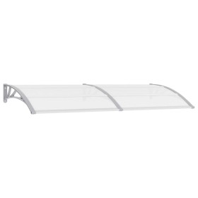 Gray and transparent PC door canopy 240x75 cm by vidaXL, Awnings - Ref: Foro24-144821, Price: 90,50 €, Discount: %