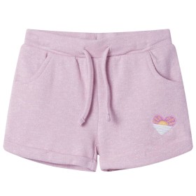 Pantalones cortos infantiles con cordón color lila mixto 140 de , Pantalones de niños - Ref: Foro24-10973, Precio: 10,26 €, D...